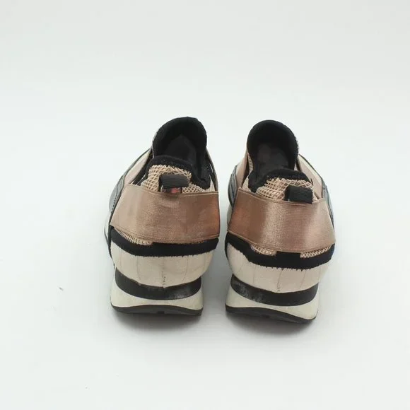 STEVE MADDEN Kyra Womens Beige n Rose Gold Slip-on Retro Sneakers - Picture 8 of 12